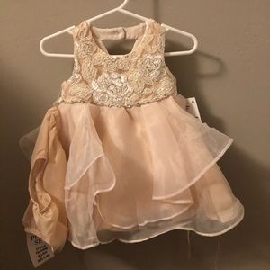 NWT Rare Editions Blush formal dress for baby